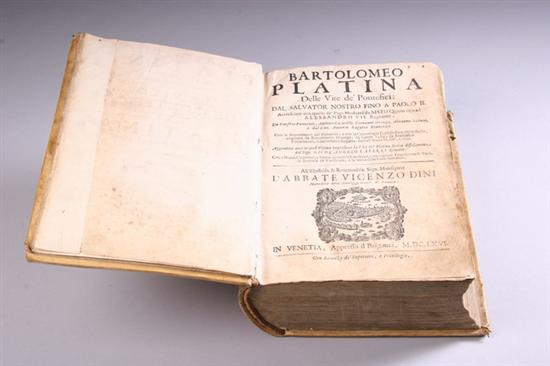 Appraisal: BARTOLOMEO PLATINA THE LIVES OF THE POPES FROM OUR SAVIOUR