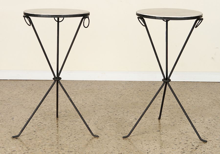 Appraisal: PAIR COCKTAIL TABLES MANNER OF JEAN-MICHEL FRANK A pair of