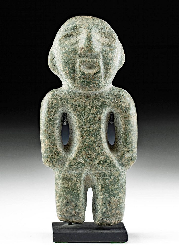 Appraisal: Fine Mezcala Greenstone Standing Figure Pre-Columbian Mexico Guerrero Mezcala culture