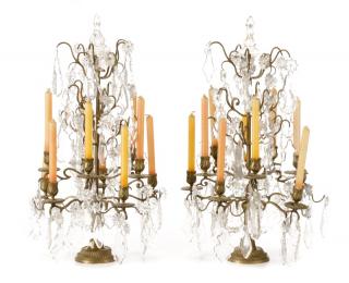 Appraisal: Late th Century Crystal Chandelier Candelabrum Continental likely French late