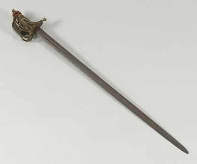 Appraisal: Scottish Basket Sword ca Single fuller straight blade ca and