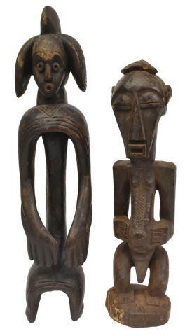 Appraisal: lot of African tribal carved wood figures including Iagalagana figure