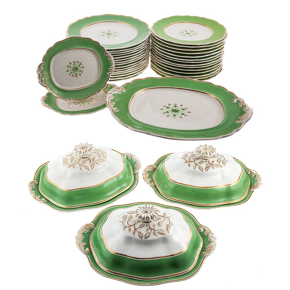 Appraisal: Staffordshire China Partial Dinner Service Second quarter- th century pieces