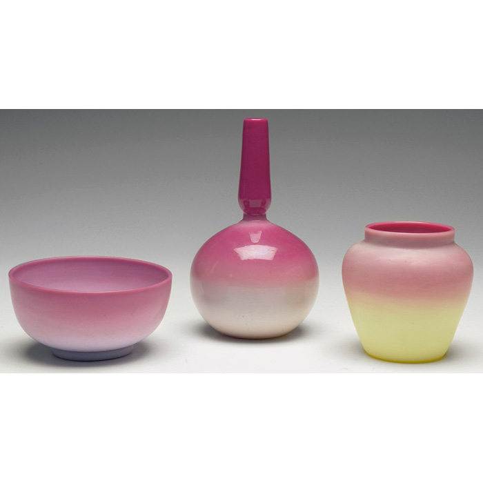 Appraisal: Peachblow bowl round form w x h with a Peachblow