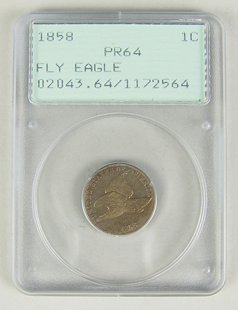 Appraisal: Flying Eagle Cent PCGS graded Proof and is housed in