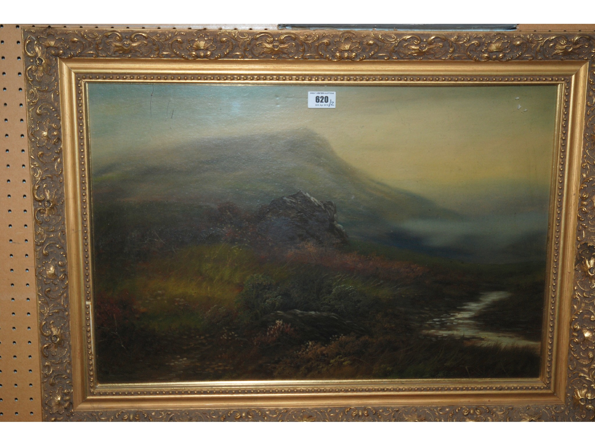 Appraisal: T WOOD Misty Mountains signed oil on board J Morison