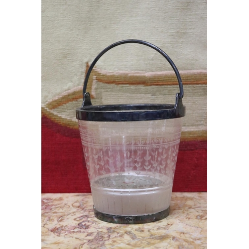 Appraisal: Elkington Co swing handled ice bucket impressed mark Elkington Co