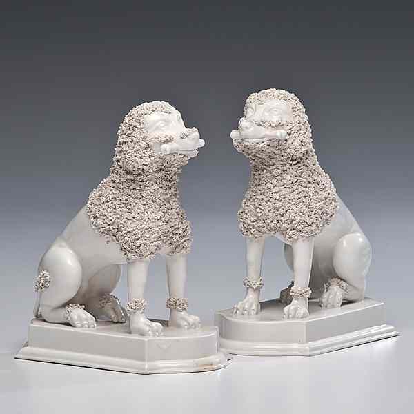 Appraisal: House of Dior Ceramic Dogs France ca A pair of