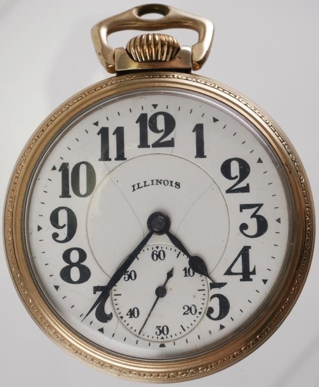 Appraisal: Antique Illinois Bunn Special hour open face pocket watch with