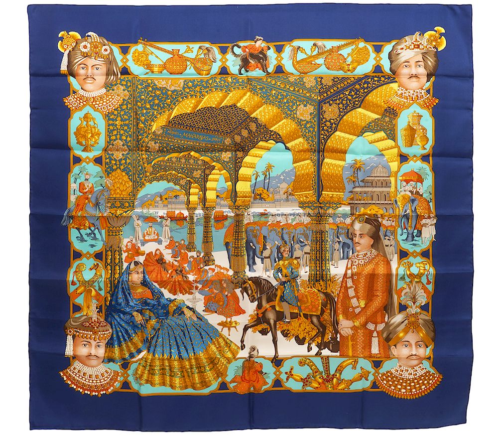 Appraisal: Hermes Scarf Splendeur Des Maharajas cm Hermes Splendeur Des Maharajas