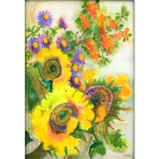 Appraisal: Emil Nolde German - Watercolor on Paper Flowers Signed lower