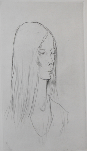 Appraisal: Portrait of a Girl Jansem Jean French - Etching x