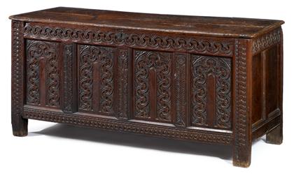 Appraisal: Jacobean oak coffer early th century