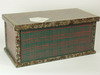 Appraisal: TRUNK - Custom painted storage trunk red and green woven