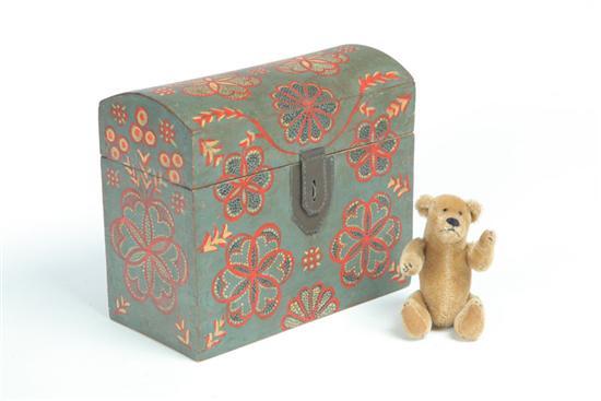 Appraisal: MINIATURE BOX AND BEAR Probably Steiff nd half- th century