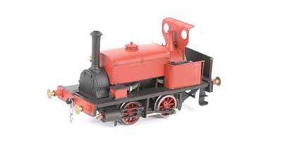 Appraisal: Kitbuilt O Gauge Manning Wardle Saddle Tank red and black