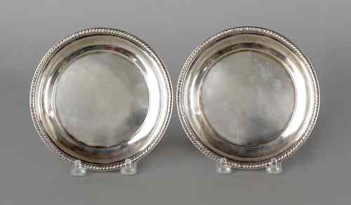 Appraisal: Pair of Philadelphia silver plates ca bearing the touch of