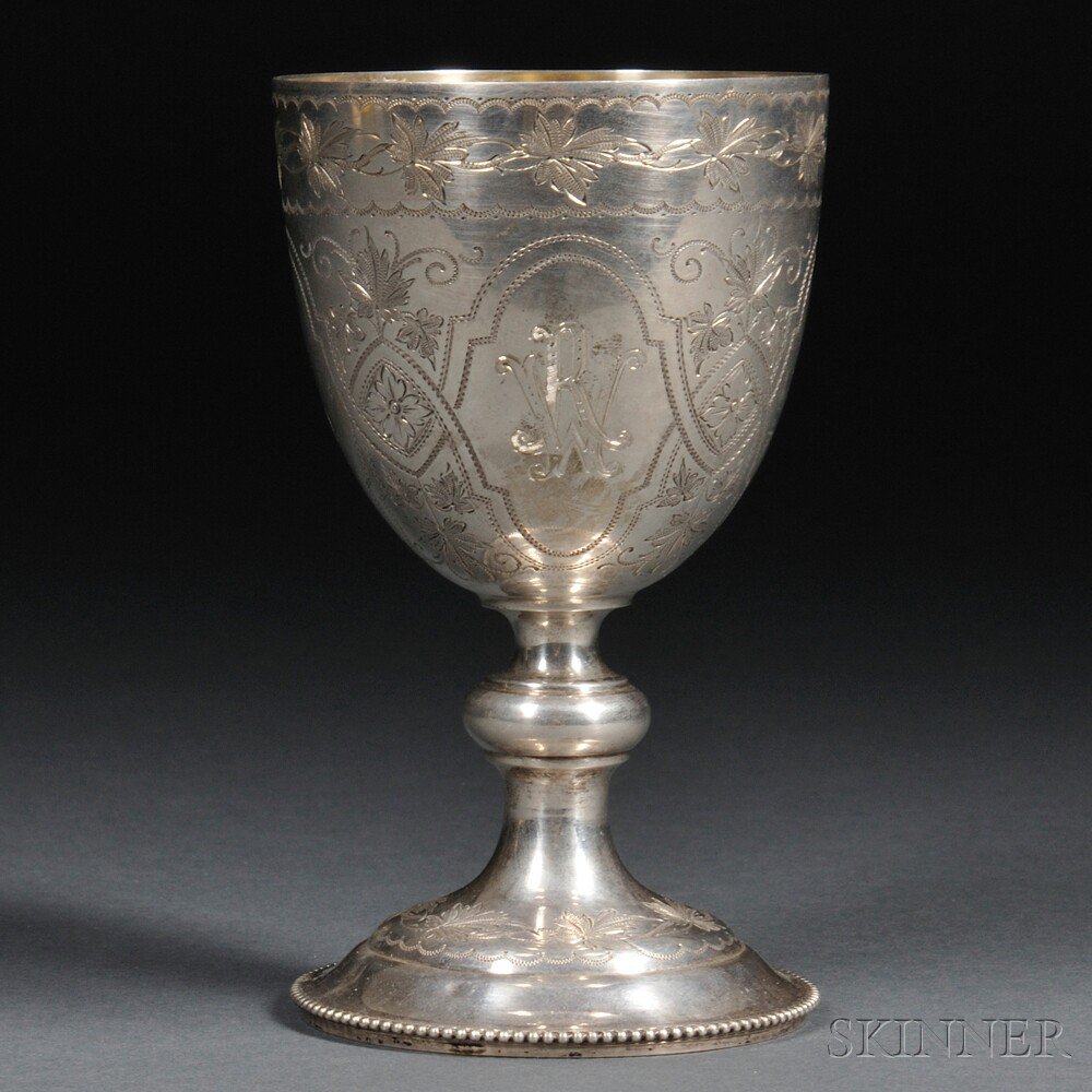 Appraisal: Continental Silver Goblet possibly Austro-Hungary early th century marked DK