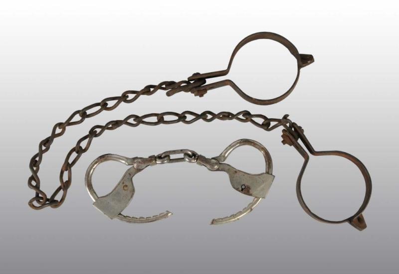 Appraisal: Lot of Sets of Shackles Description Includes one iron set