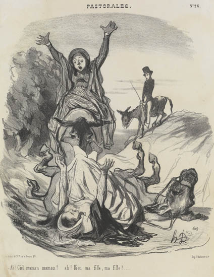 Appraisal: HONOR DAUMIER Ah Ciel Maman Ah Dieu ma Fille Lithograph