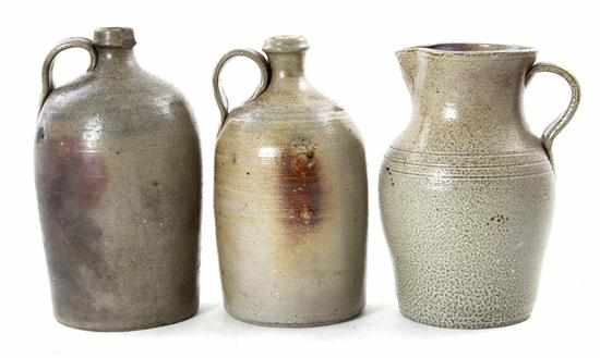 Appraisal: Southern stoneware vessels Craven Family Piedmont North Carolina circa salt-glazed