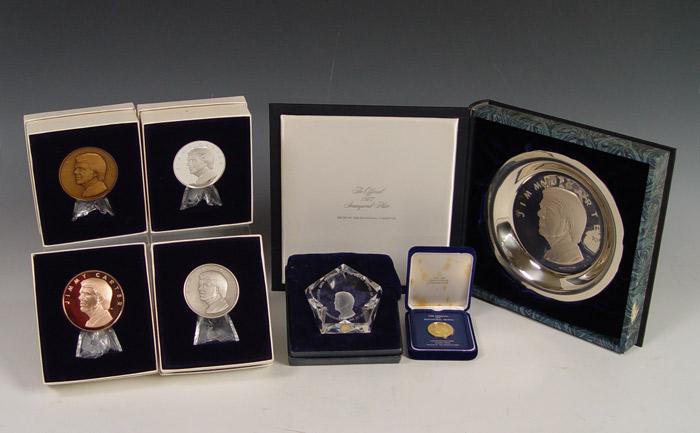 Appraisal: PIECE JIMMY CARTER PRESIDENTIAL COLLECTION To include Inaugural sterling silver