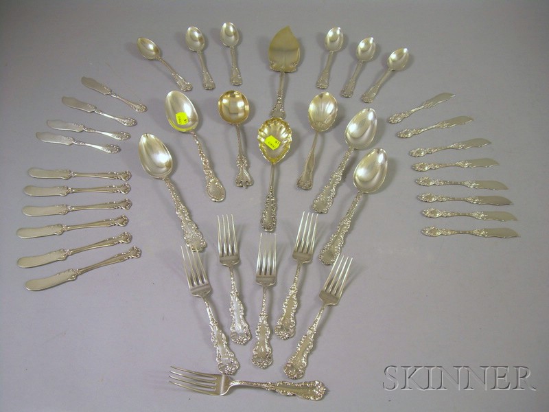 Appraisal: Approximately Thirty-eight American Sterling Flatware Items Gorham Durgin R Blackington