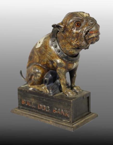 Appraisal: Cast Iron Bull Dog Mechanical Bank Description Manufactured by J