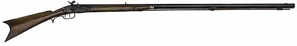 Appraisal: Half-Stock Percussion Rifle by William Gibson cal octagonal barrel Top