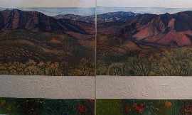 Appraisal: Joy Redman - Ridge Top Arkaroola etching diptych signed 'Joy