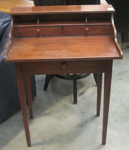 Appraisal: SMALL OAK WRITING TABLE Drexel Furniture Co antique reproduction having