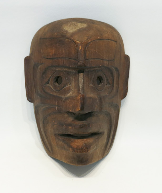 Appraisal: JACK JAMES CARVED WOOD PACIFIC NORTHWEST MASK - Gilford Island