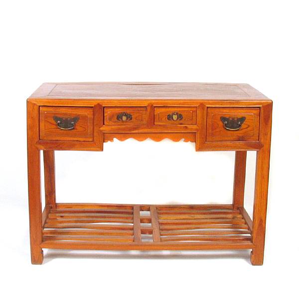 Appraisal: A Chinese hardwood desk height in width in depth in