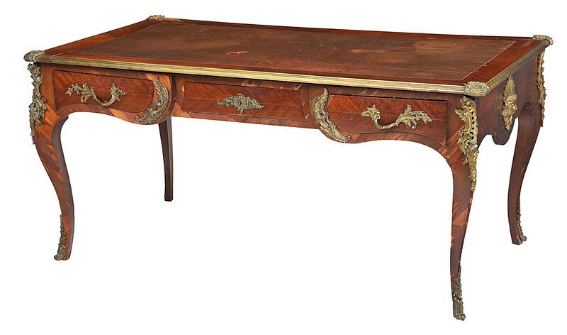 Appraisal: Louis XV Style Kingwood Veneered Bureau Plat French late th