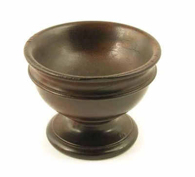 Appraisal: An th century turned treen salt of shallow form with