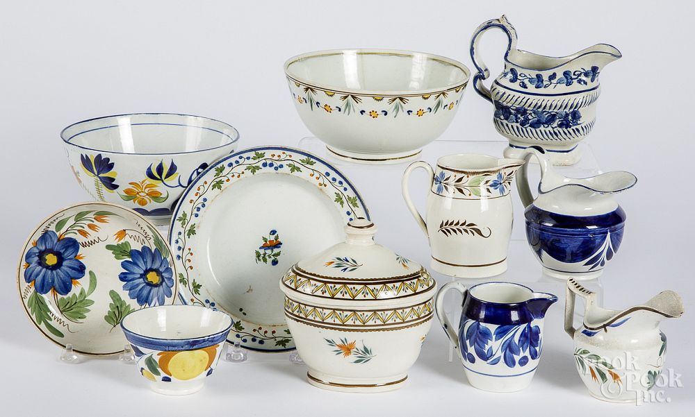 Appraisal: Group of Leeds type pearlware Group of Leeds type pearlware