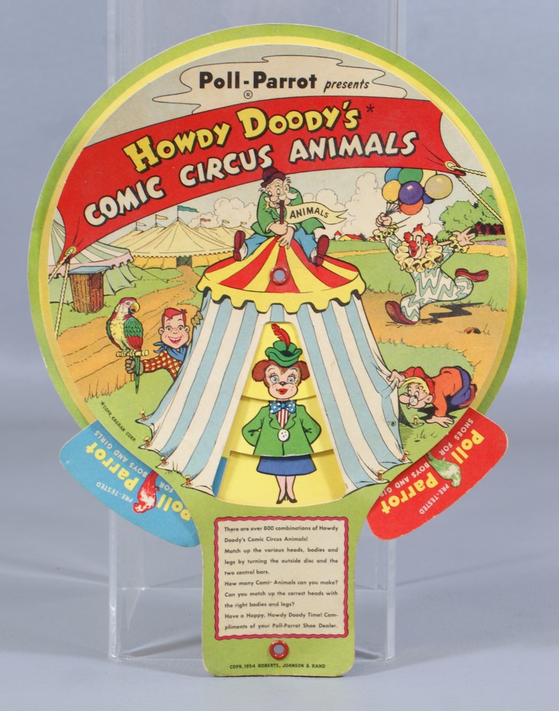 Appraisal: Howdy Doody's Comic Circus Animals Mechanical Paper Toy a Poll-Parrot