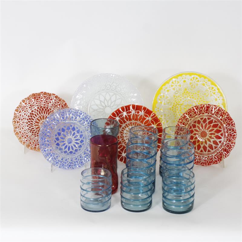 Appraisal: Collection of Mid Century Modern studio art glass pieces Including