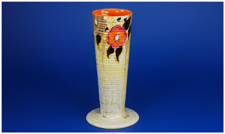 Appraisal: Clarice Cliff Vase 'Lydiat' design Bizarre range with marks to