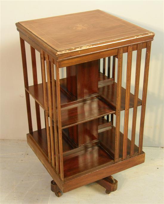 Appraisal: Early th century mahogany boxwood and ebony strung parquetry inlaid