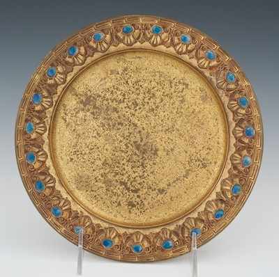 Appraisal: A Louis C Tiffany Favrile Blue Enameled Dish Marked with