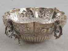 Appraisal: A silver bon bon dish cm across London foot missing