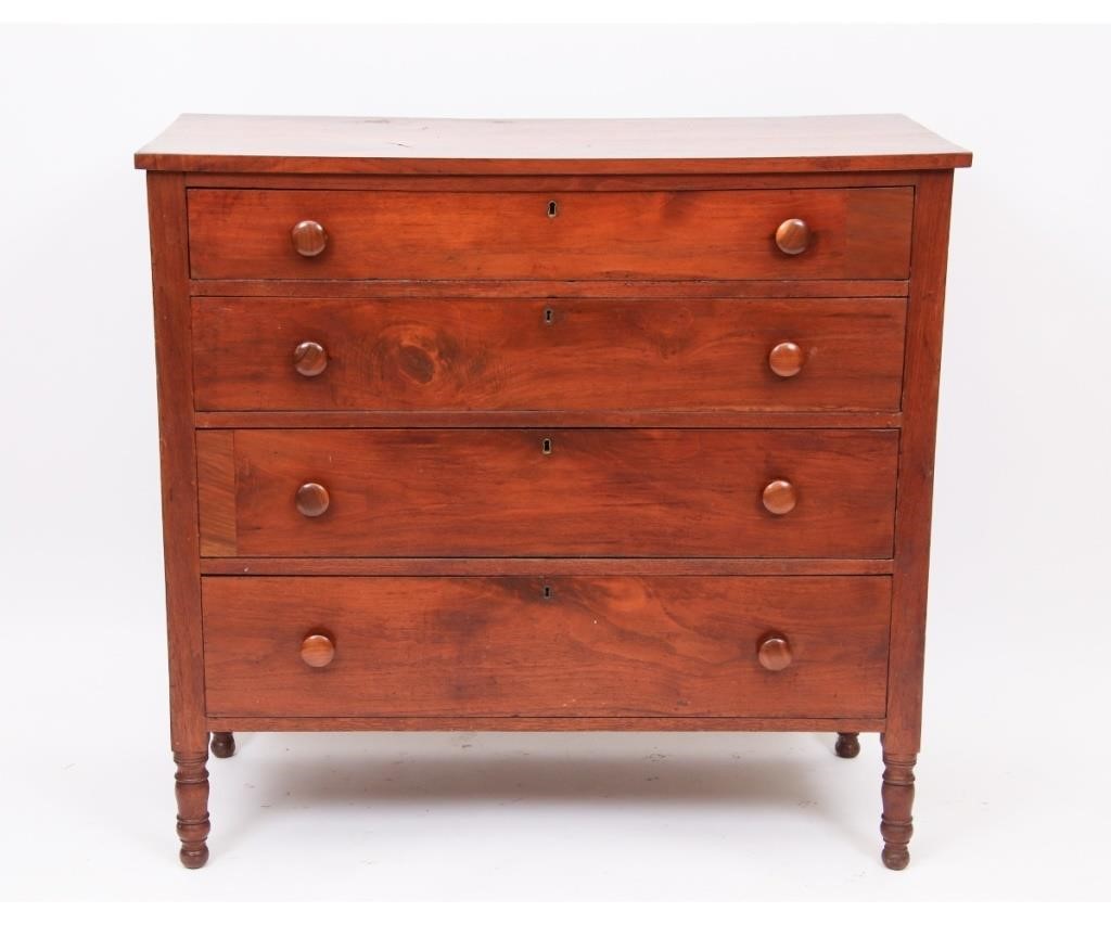 Appraisal: Late Sheraton walnut chest of drawers circa h x w