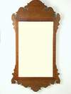 Appraisal: MIRROR - Chippendale period tiger maple wall mirror shaped top