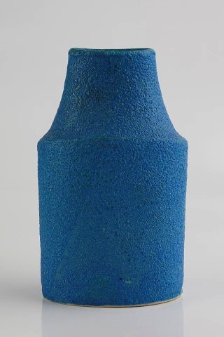 Appraisal: Emmanuel Cooper British - Vesselblue pitted volcanic glazeimpressed potter's seal