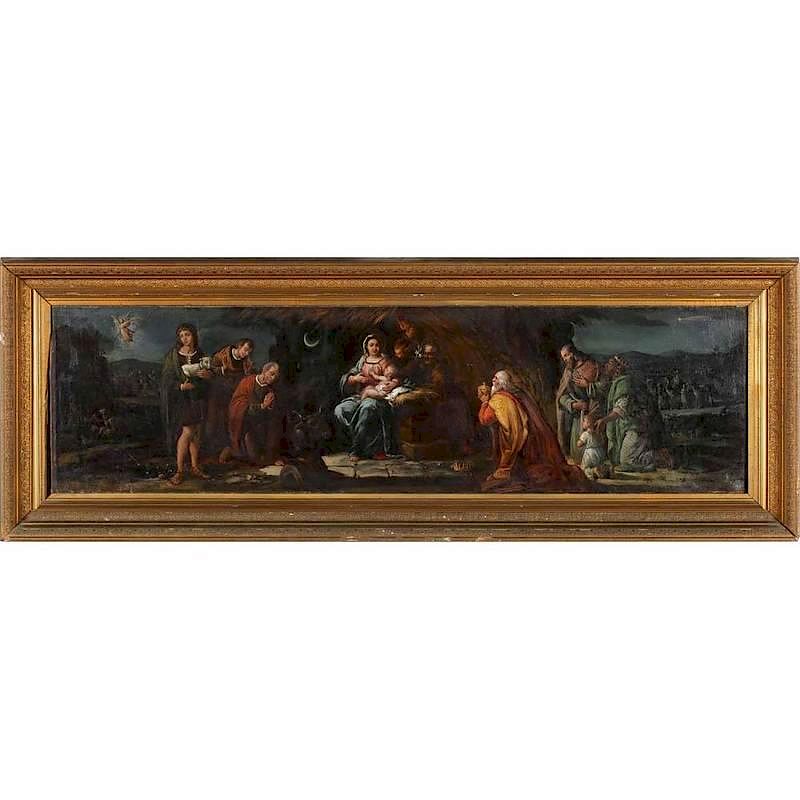 Appraisal: Old Master Style Painting of the Nativity oil on canvas