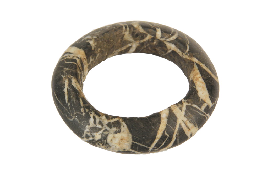 Appraisal: MARBLE BRACELET - Ancient Carved Bracelet in grey marble with