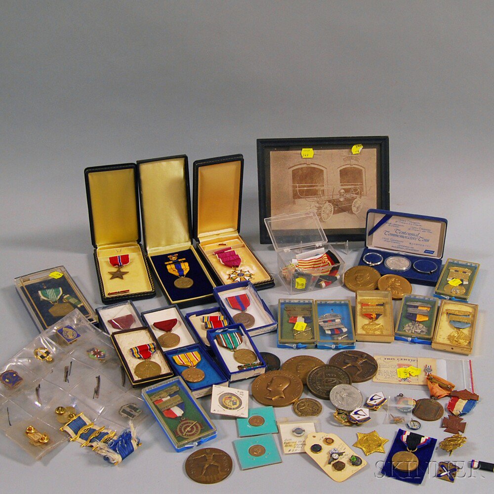 Appraisal: Large Group of Miscellaneous Medal Medallions and Pins including various