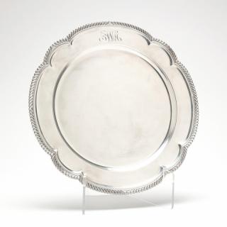 Appraisal: Gorham Sterling Silver Chop Plate with gadrooned rim and period