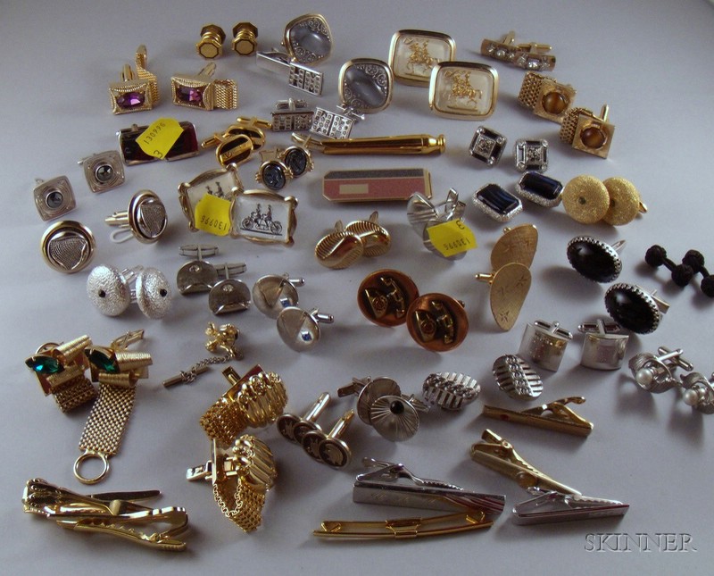 Appraisal: Group of Assorted Cuff Links and Tie Tacks